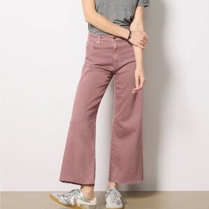 AG Adriano Goldschmied Mauve Wide-Leg Jeans